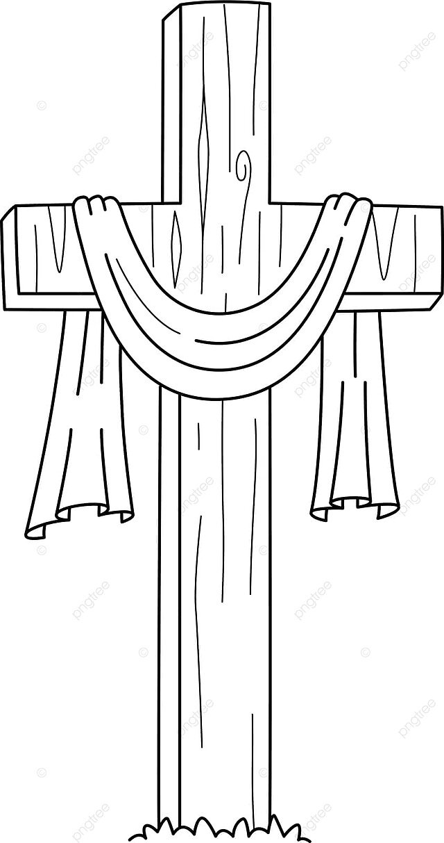 Dibujo de pãgina aislada para colorear una cruz en el calvario niãos vector png dibujos dibujo cruzado dibujo de anillo dibujo en color png y vector para dcargar gratis