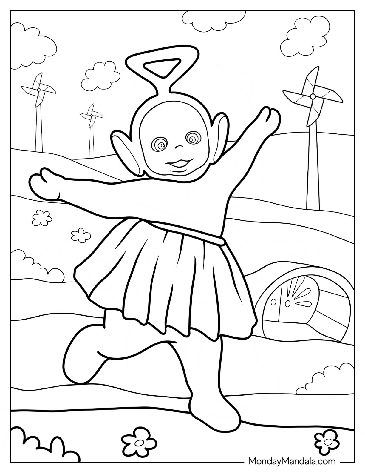 Teletubbies coloring pages free pdf printables