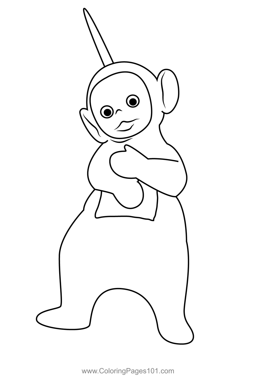 Cute dipsy coloring page coloring pages coloring pages for kids teletubbies