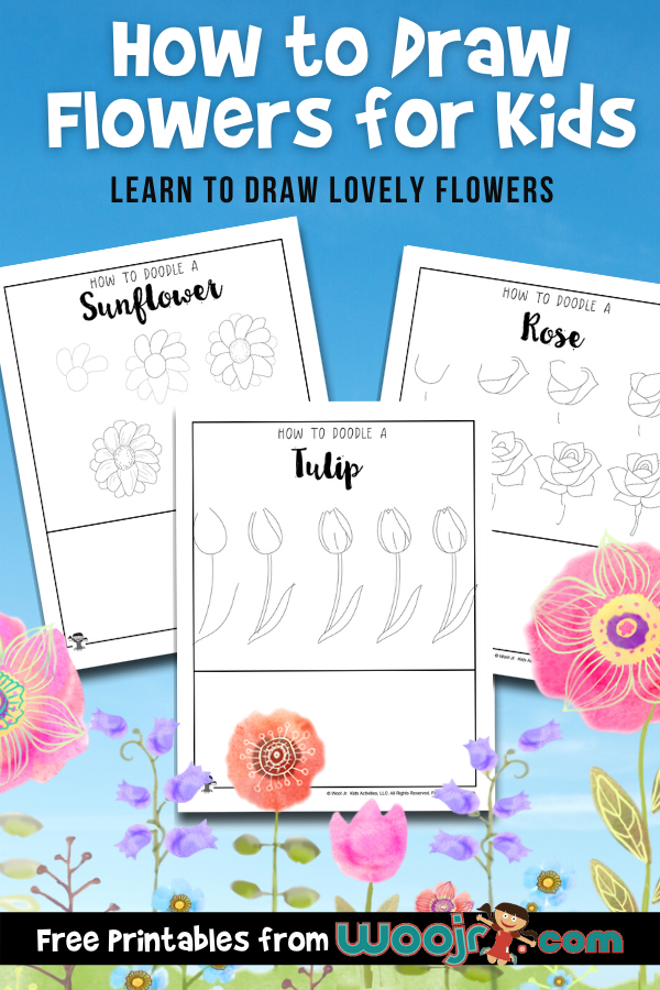 How to draw flowers for kids woo jr kids activities childrens publishing