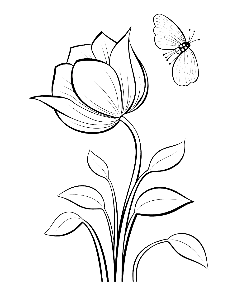 Flower coloring pages free printable sheets