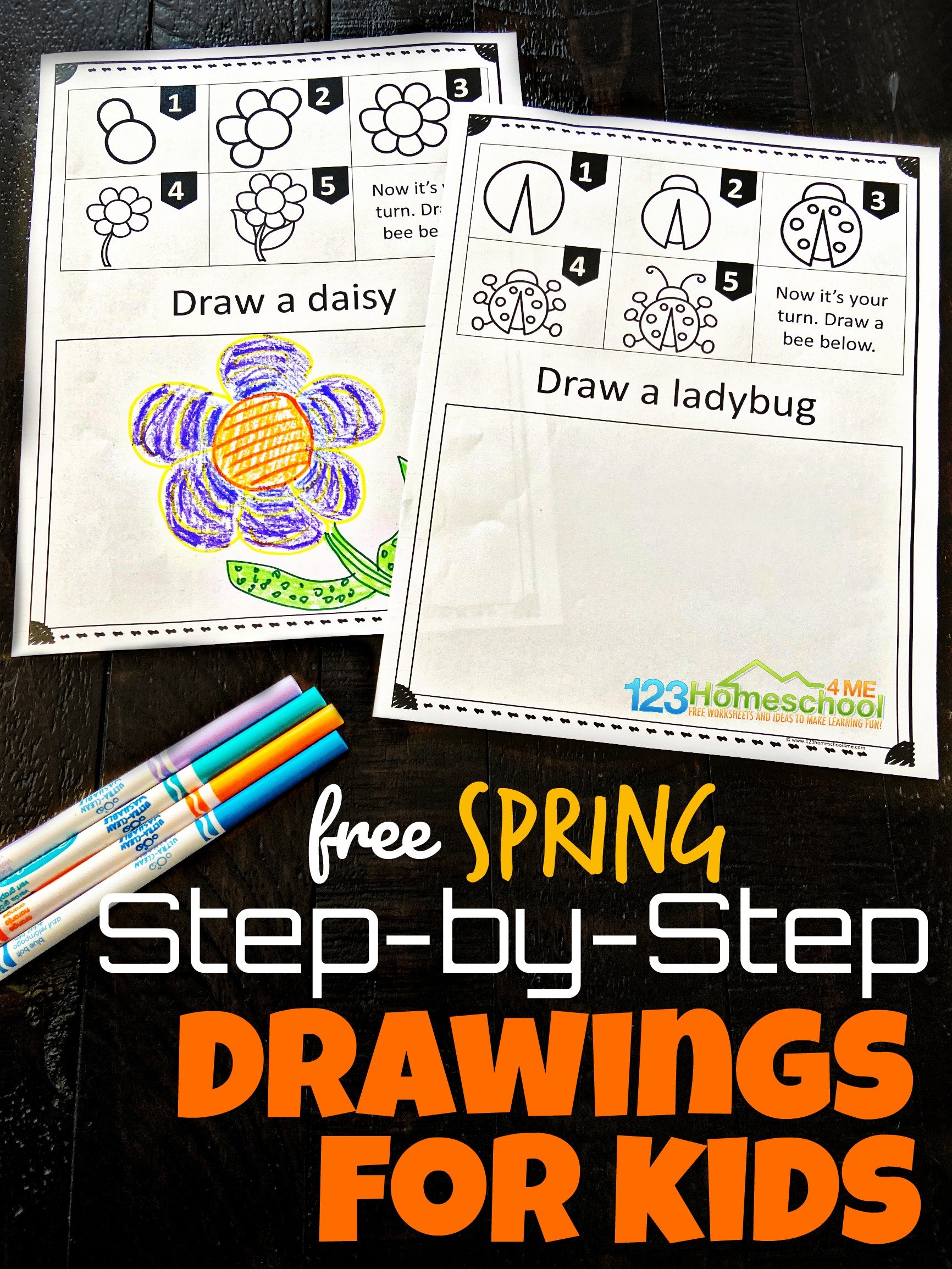 Âï free printable spring directed drawing worksheets for kids