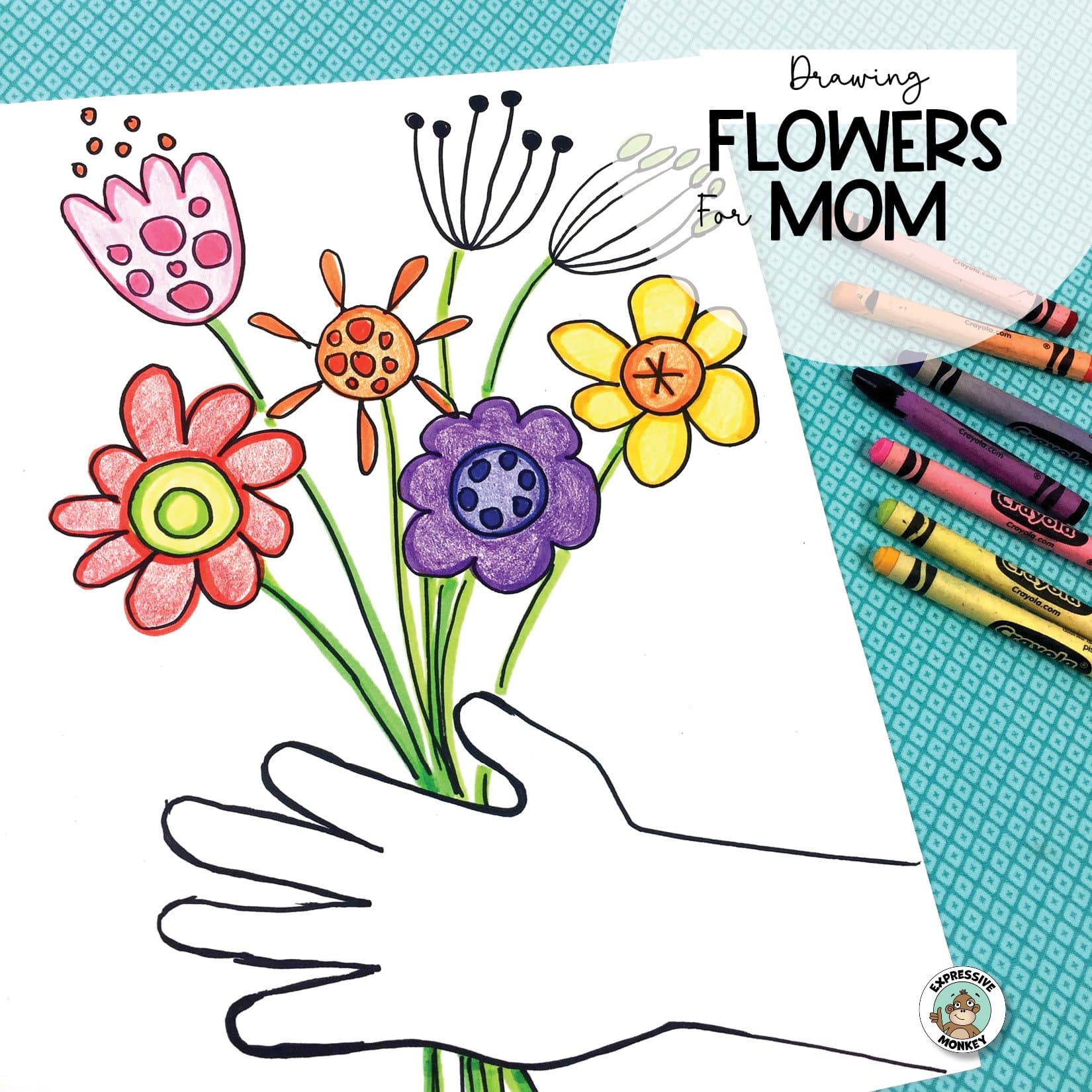 Mothers day drawing of flowers