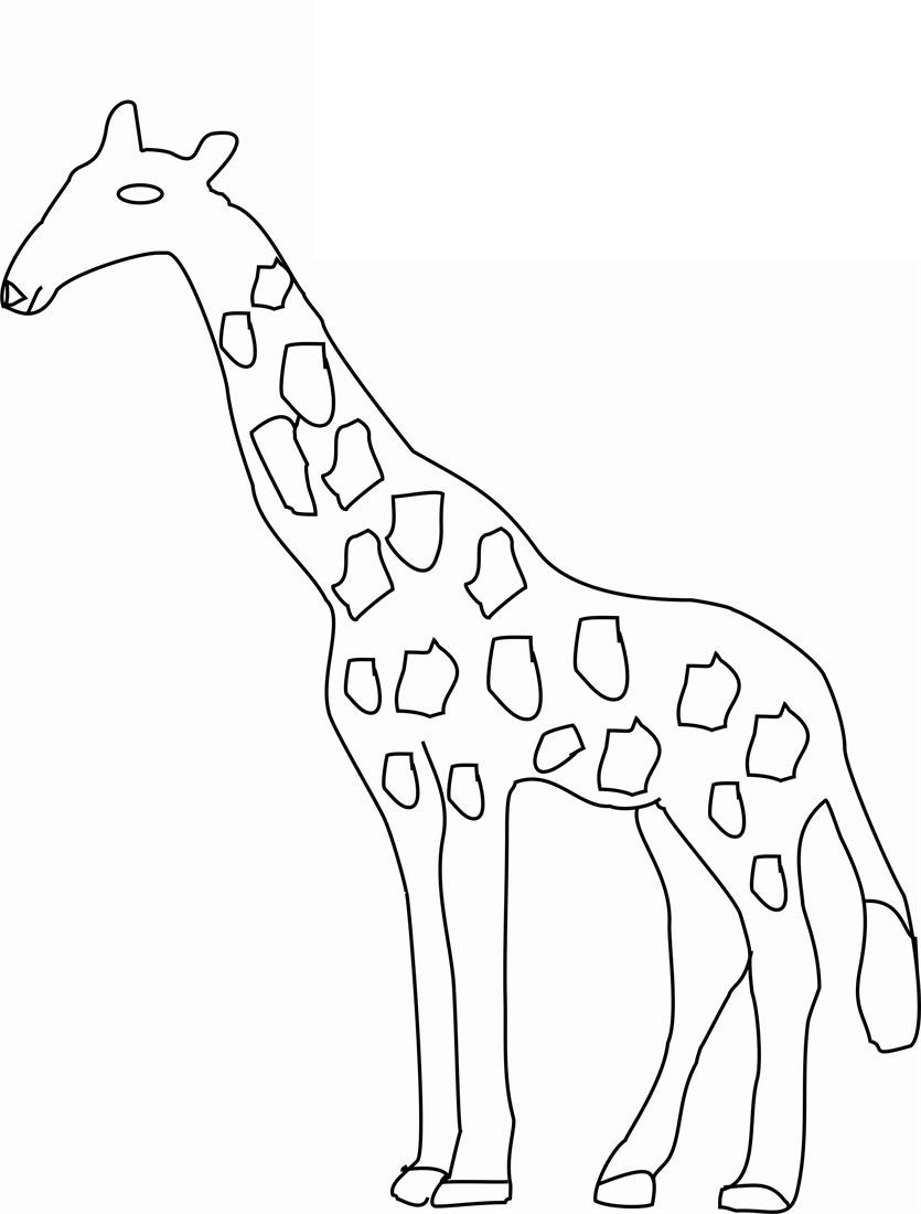 Free printable giraffe coloring pages for kids