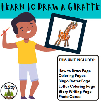 Learn to draw giraffe directed drawing art writing coloring bingo dotter photos