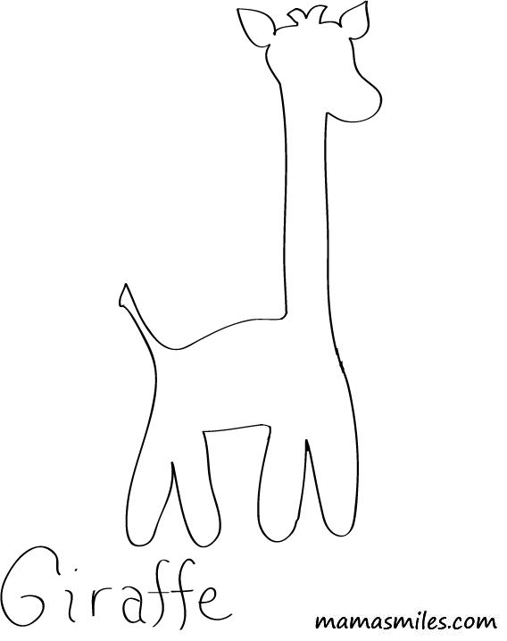 Easy giraffe sewing pattern and giraffe coloring page giraffe sewing pattern giraffe coloring pages giraffe