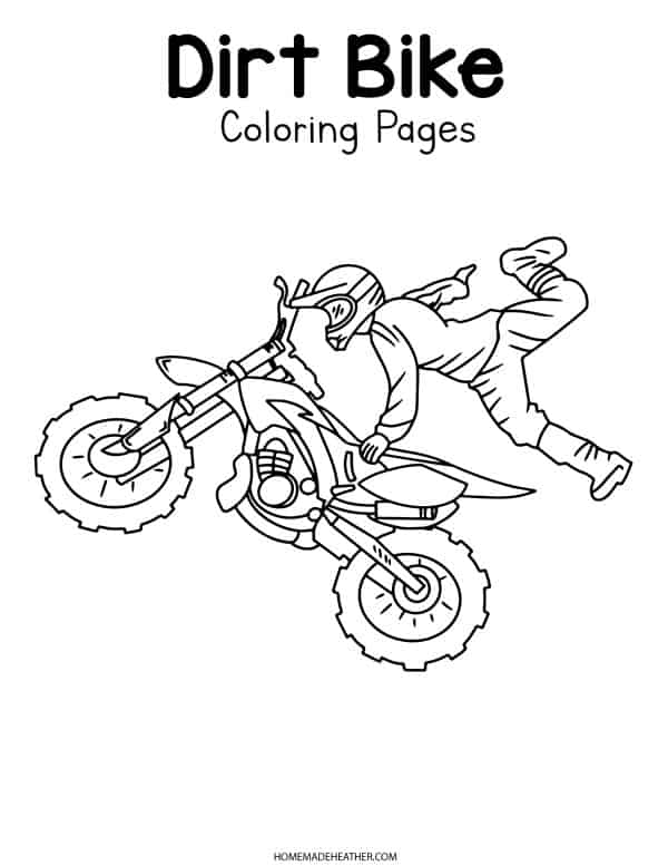 Free dirt biking coloring pages homemade heather