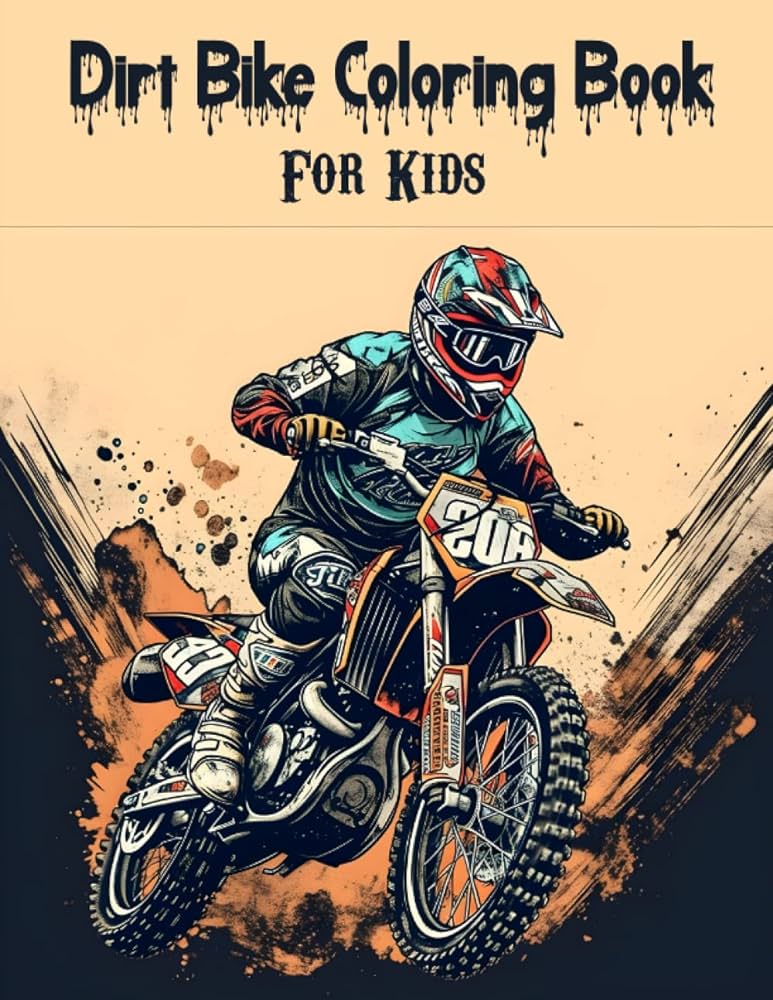 Dirt bike coloring book for kids over motocross coloring pages for kids ages