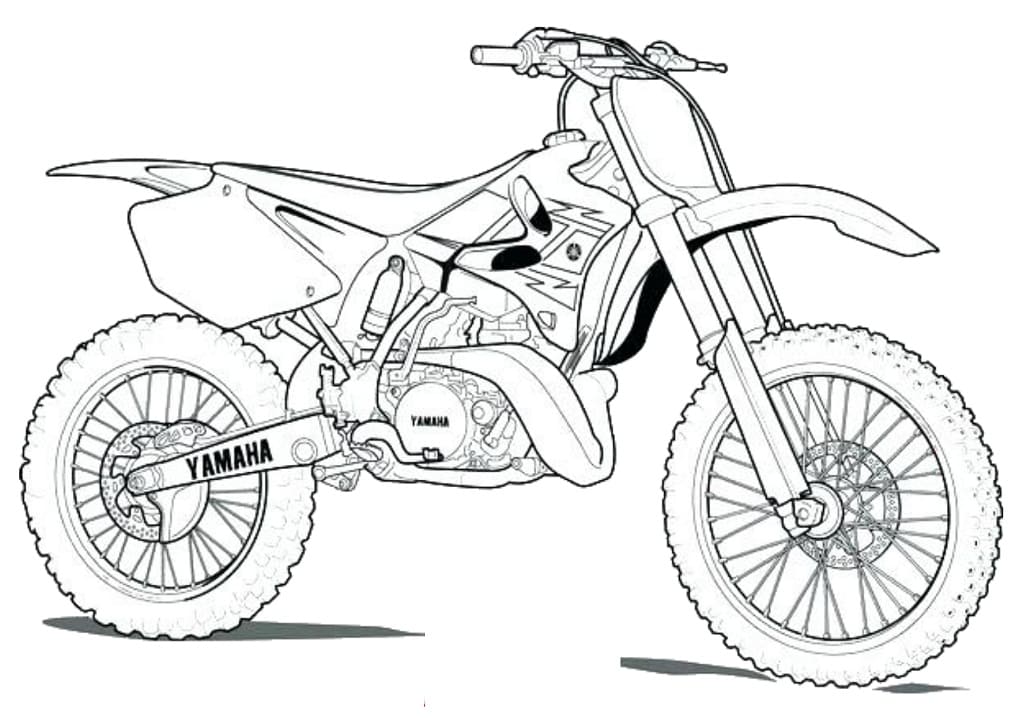 Yamaha dirt bike coloring page