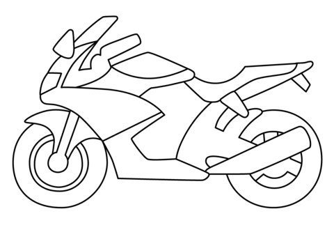 Motorcycle emoji coloring page free printable coloring pages