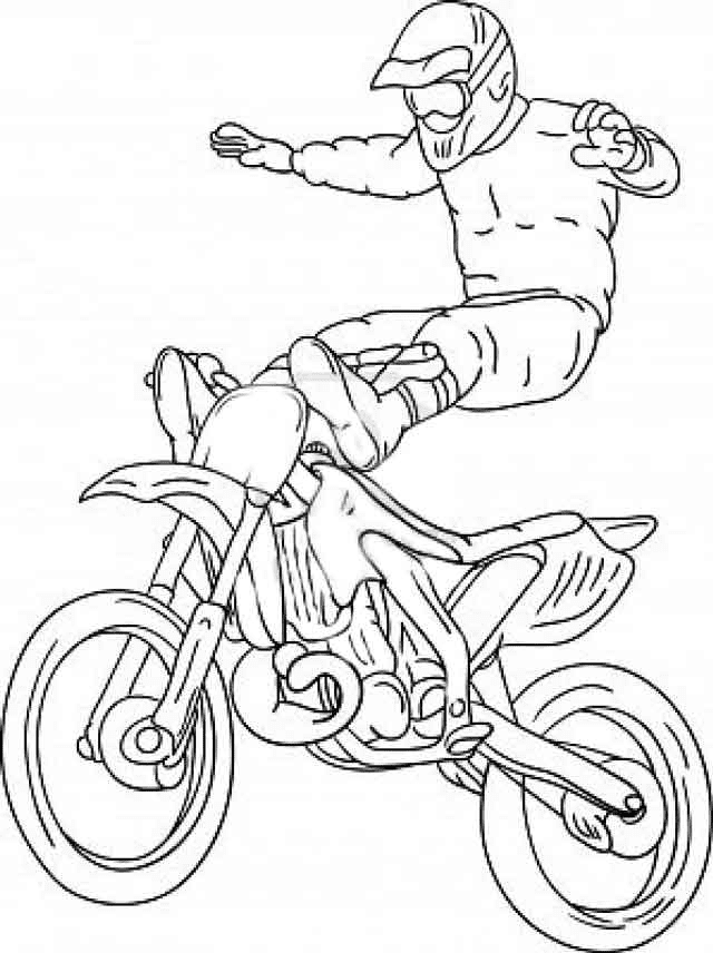 Dirt bike coloring pages