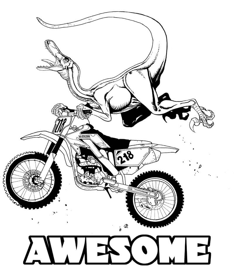 Dirt bike coloring pages printable for free download