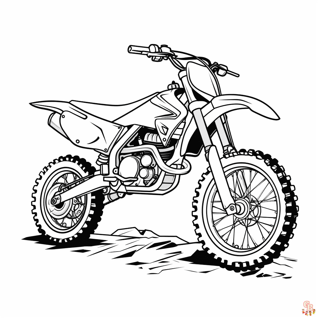 Printable dirt bike coloring pages free for kids and adults