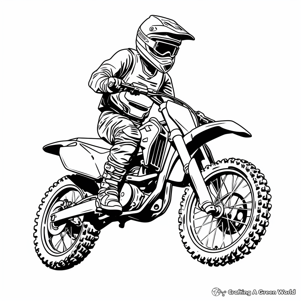 Dirt bike coloring pages