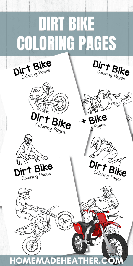 Free dirt biking coloring pages homemade heather