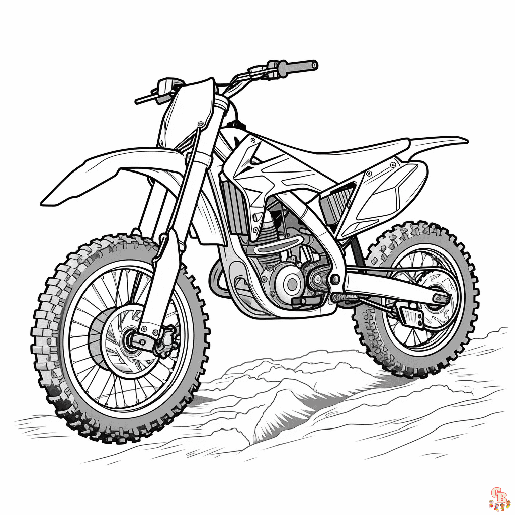 Printable dirt bike coloring pages free for kids and adults