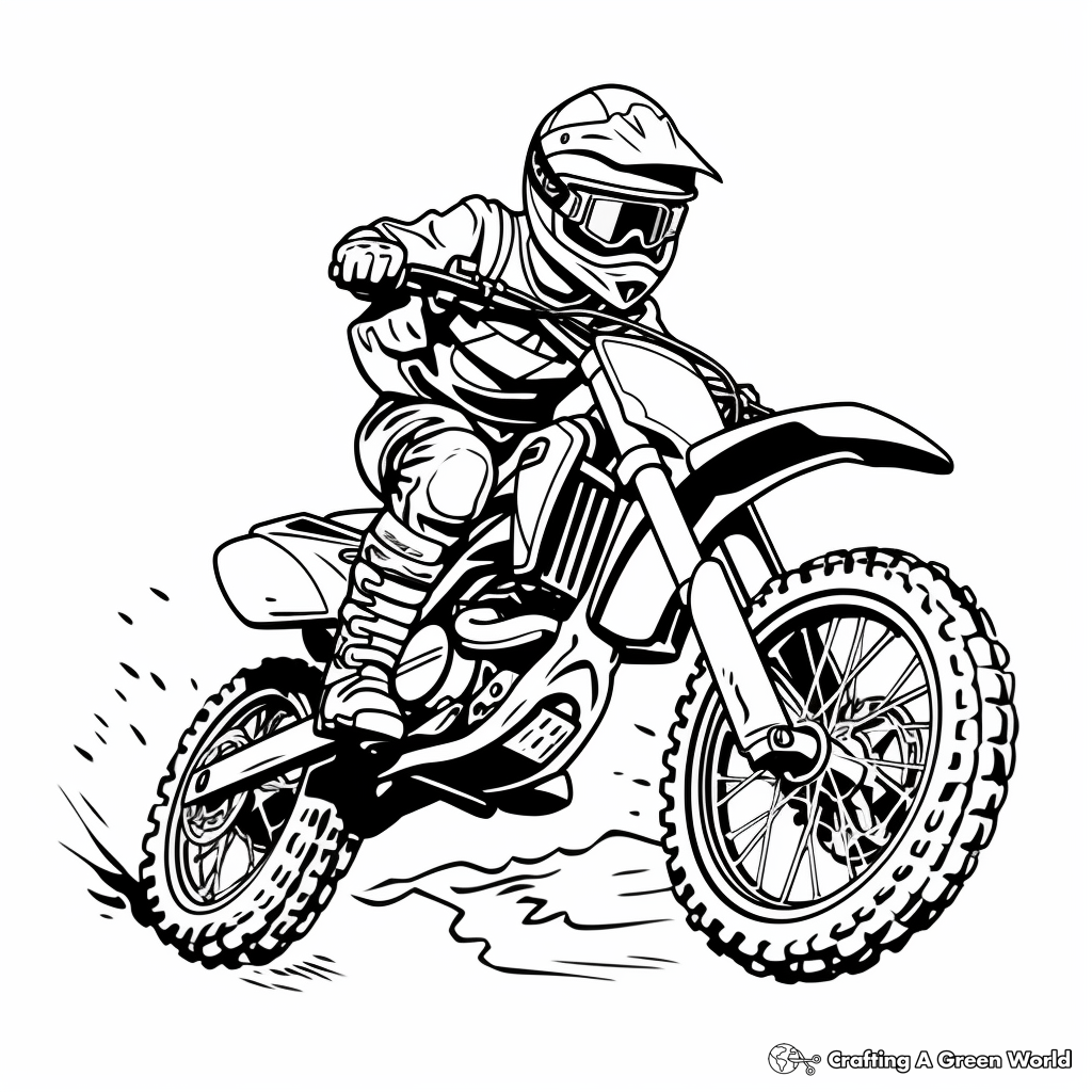 Dirt bike coloring pages