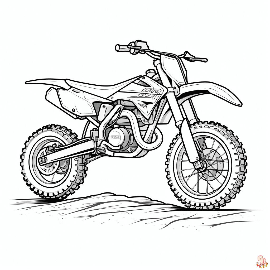 Printable dirt bike coloring pages free for kids and adults