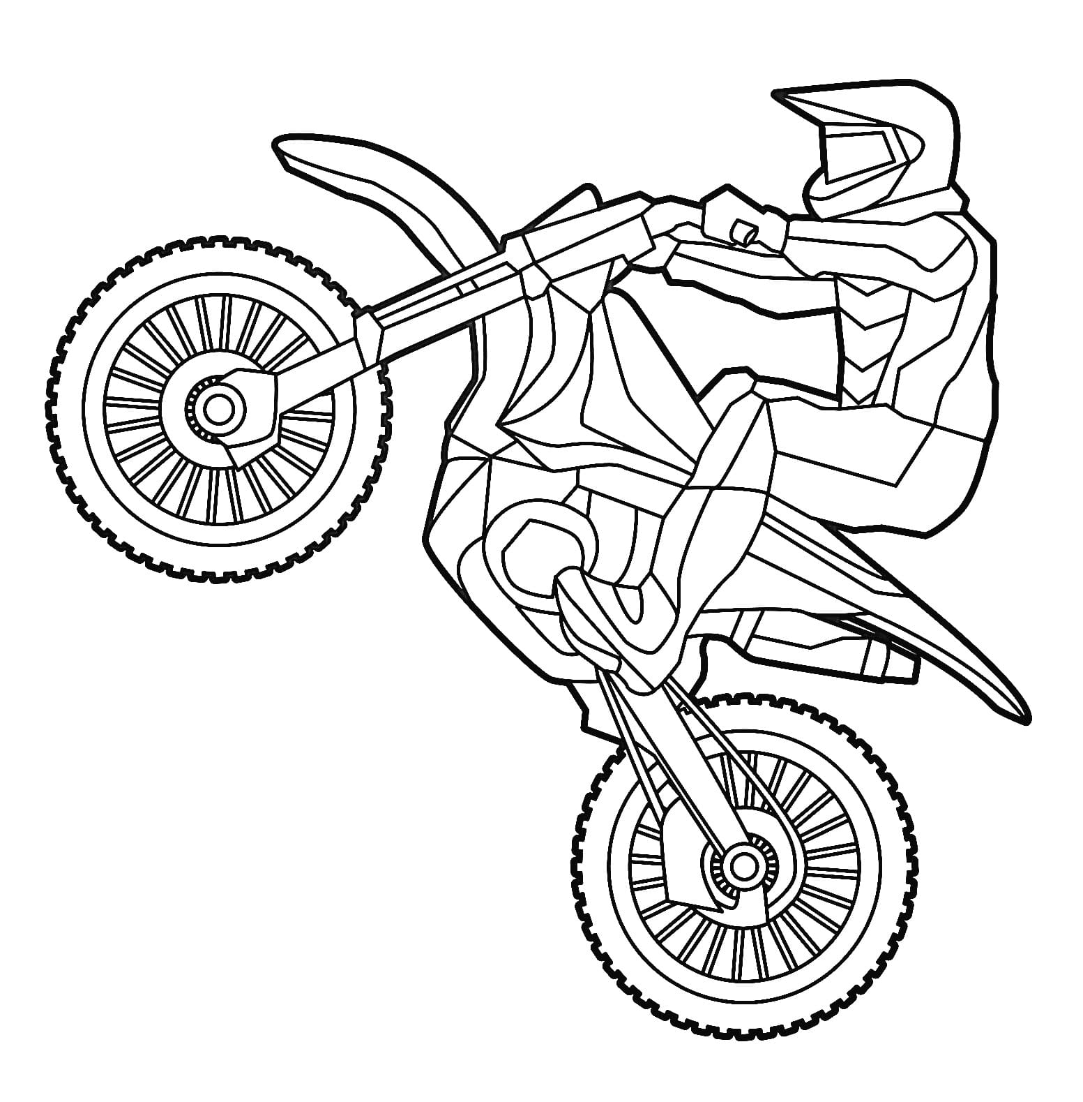 Very cool dirt bike coloring page