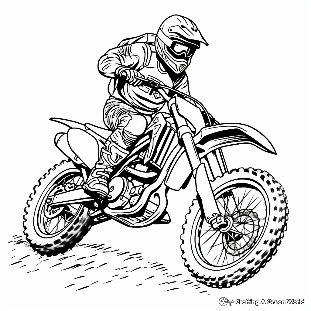 Dirt bike coloring pages