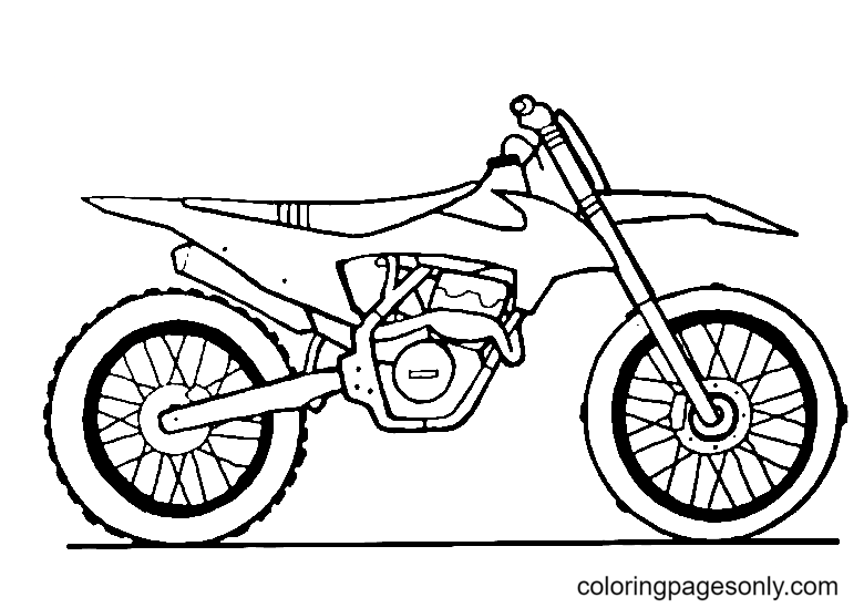 Dirt bike coloring pages printable for free download