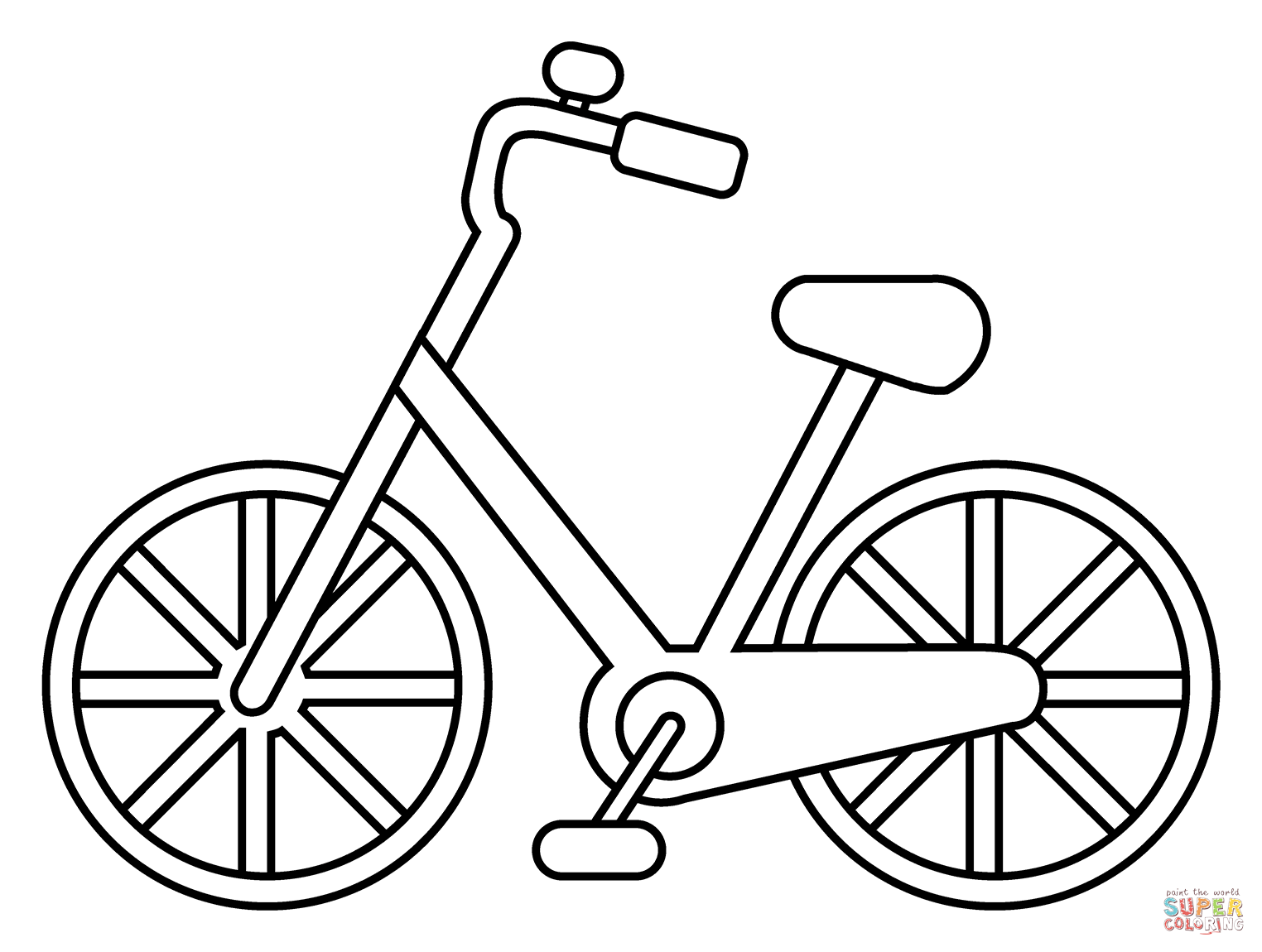 Bicycle emoji coloring page free printable coloring pages