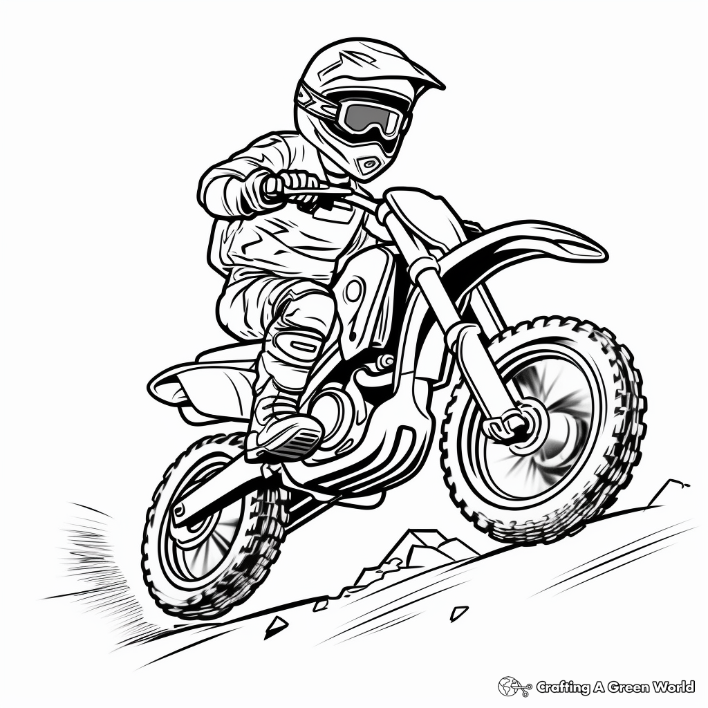 Dirt bike coloring pages