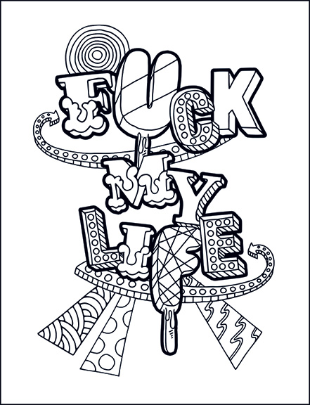 Free printable coloring pages for adults with swear words