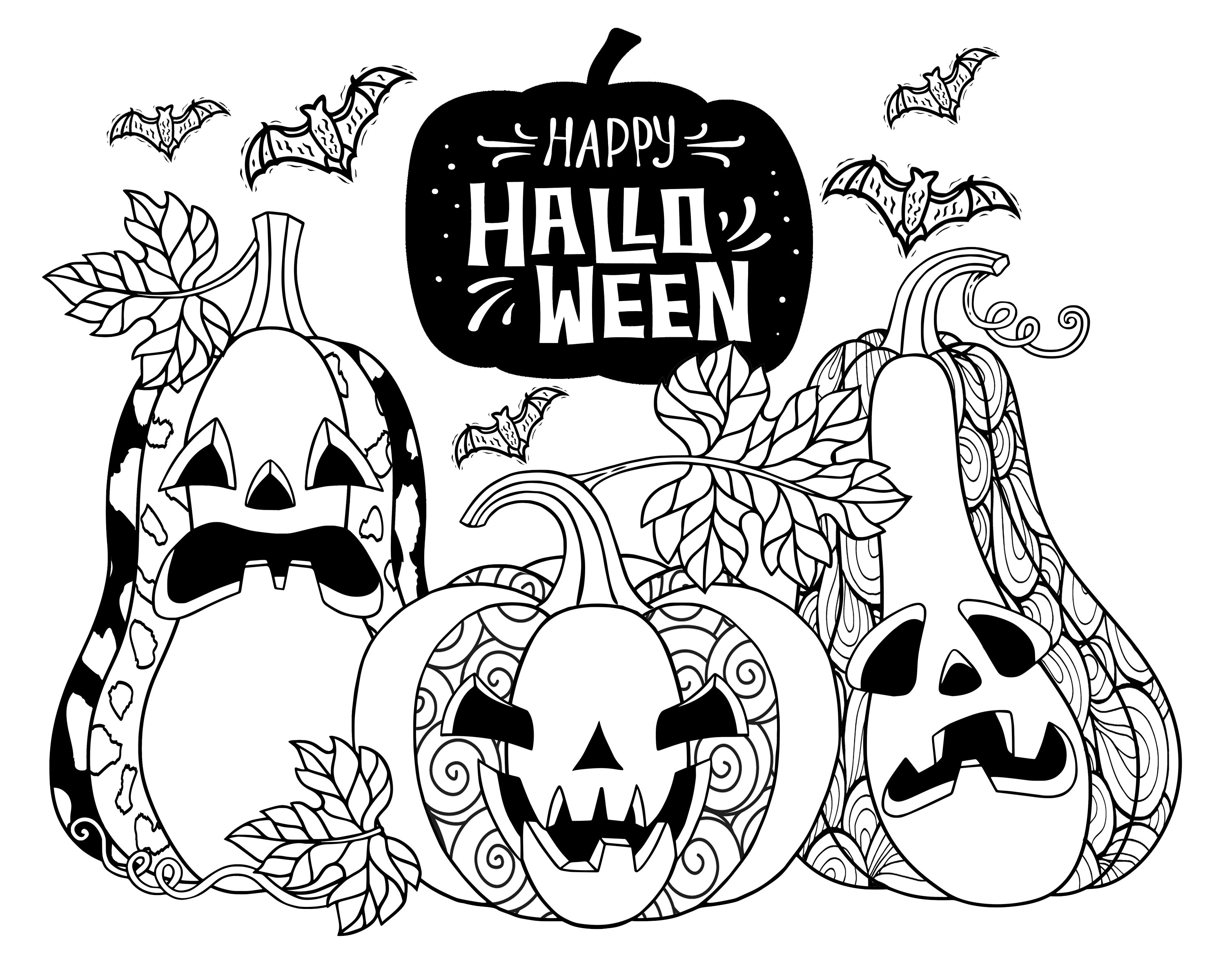 Halloween coloring pages for adults witch spooky pumpkin ghost coloring page bundle downloadable printable coloring sheets for adults