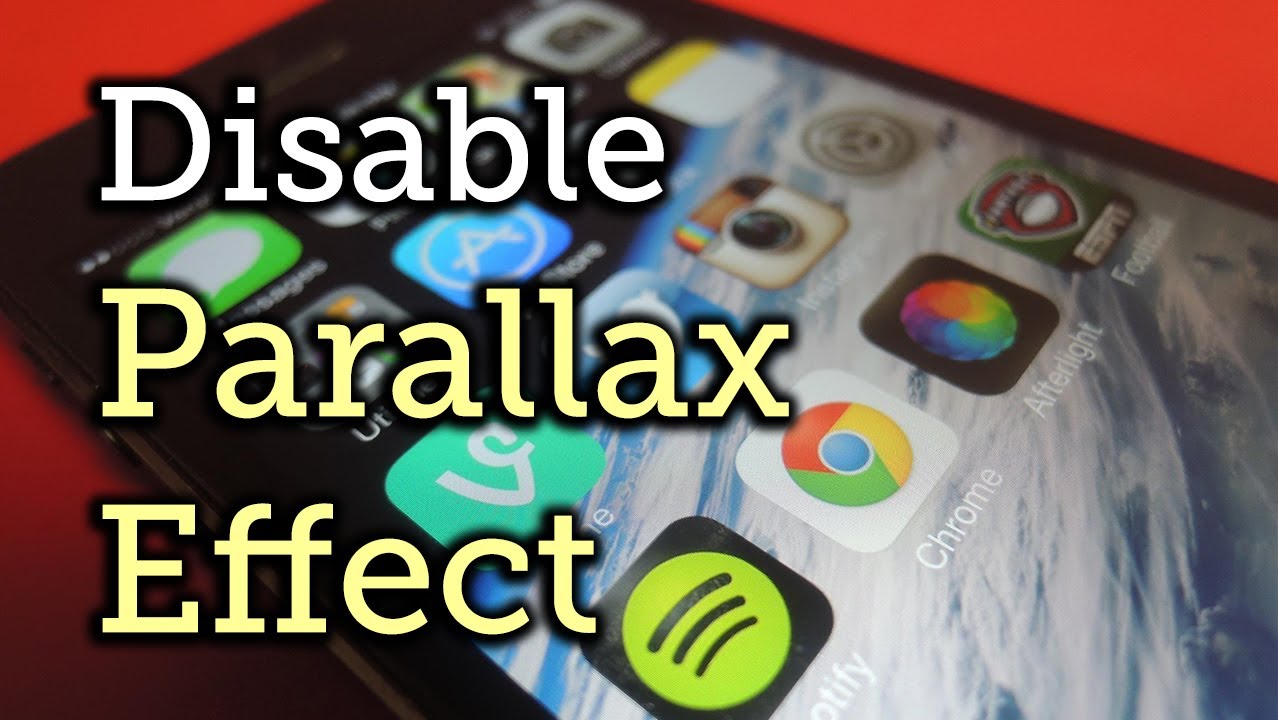 Disable the parallax effect in ios to reduce motion