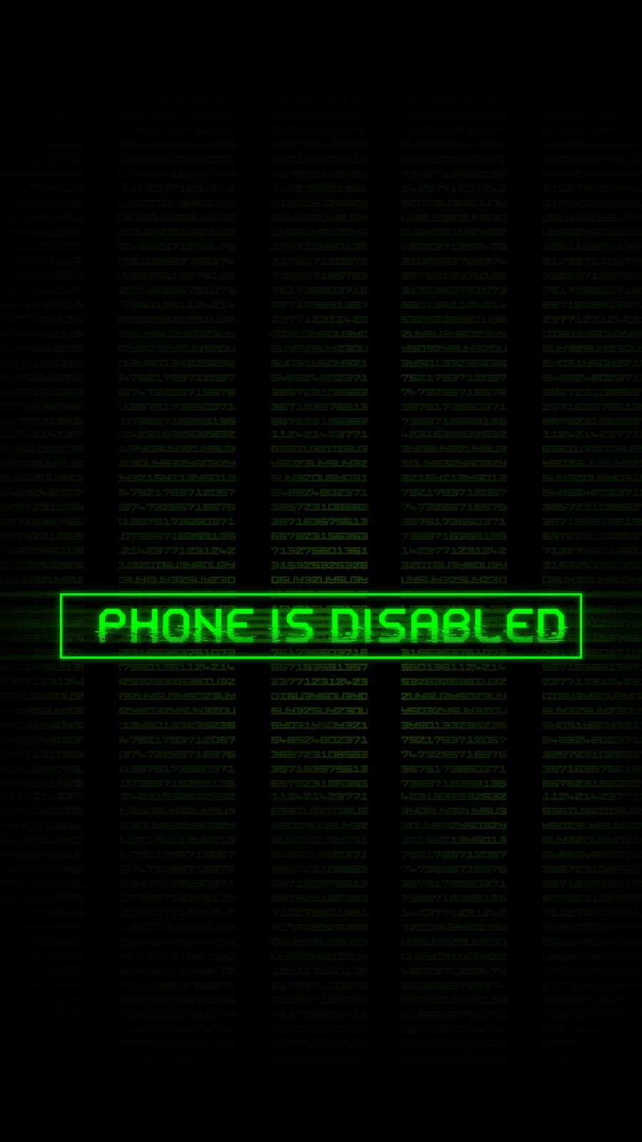 Phone is disabled iphone wallpaper