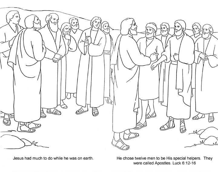 Disciples jesus coloring pages bible coloring pages sunday school coloring pages