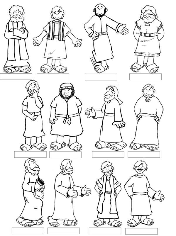 Jesus disciples coloring page sunday school coloring pages preschool bible sunday school activities