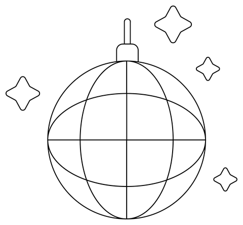 Disco ball coloring page free printable coloring pages