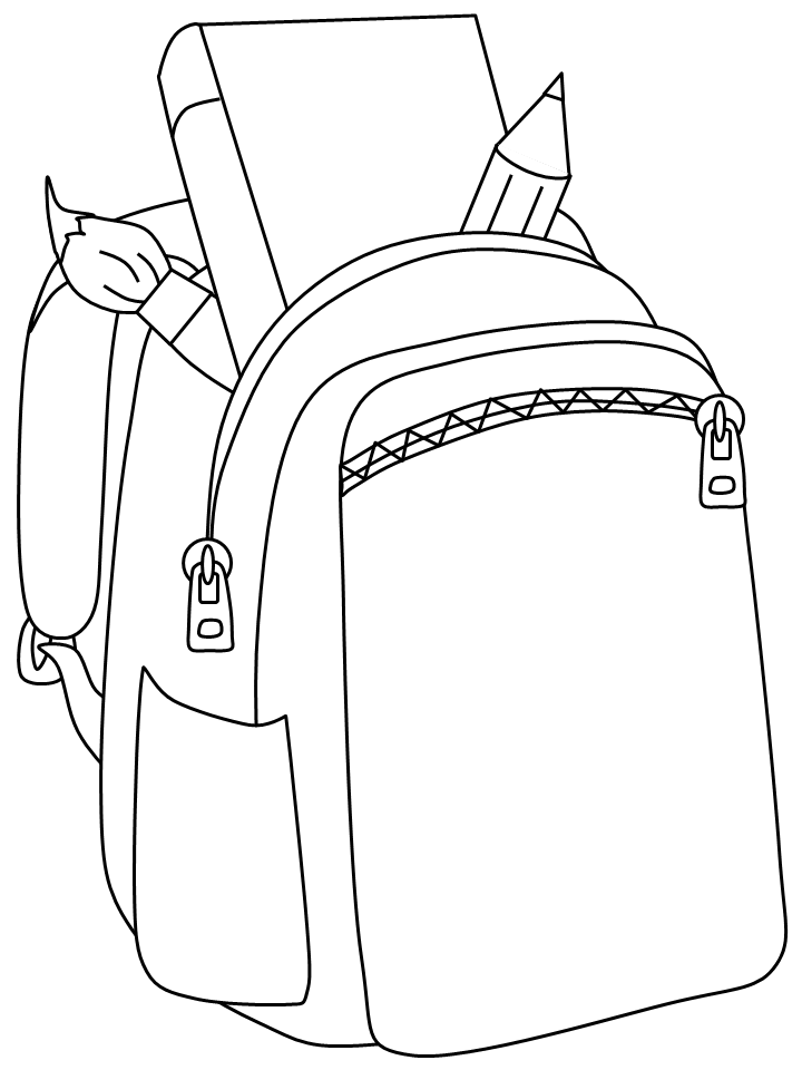 Backpack school coloring pages coloring pages back to school art