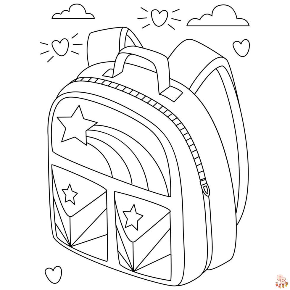 Get creative with backpack coloring pages