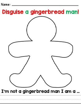 Disguise a gingerbread man by bloominginbilinguals tpt