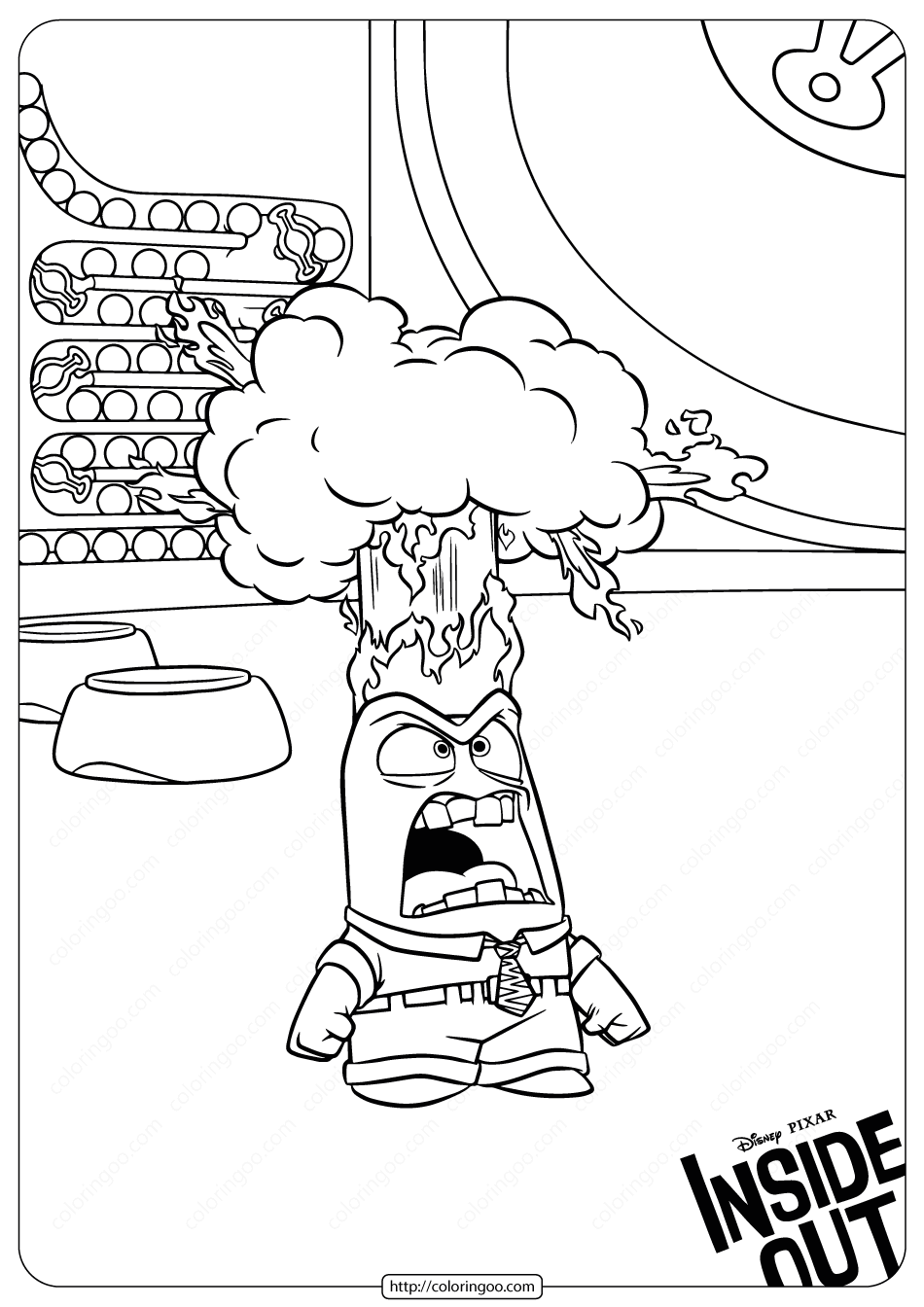 Disney inside out anger coloring pages disney coloring pages inside out coloring pages coloring pages