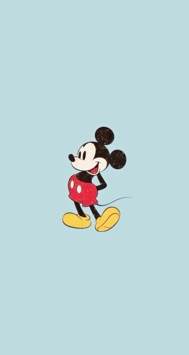 Mickey mouse disney aesthetic wallpapers blue background