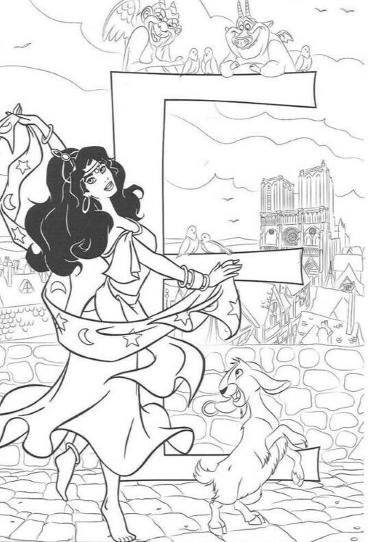 Disney letters colouring pages