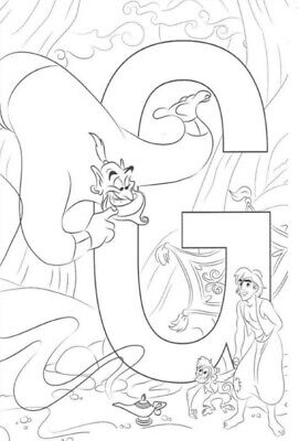 Disney letters colouring pages