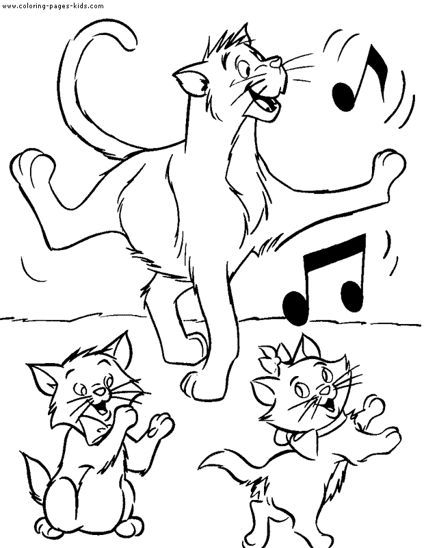 Aristocats coloring pages free printable disney coloring sheets for kids