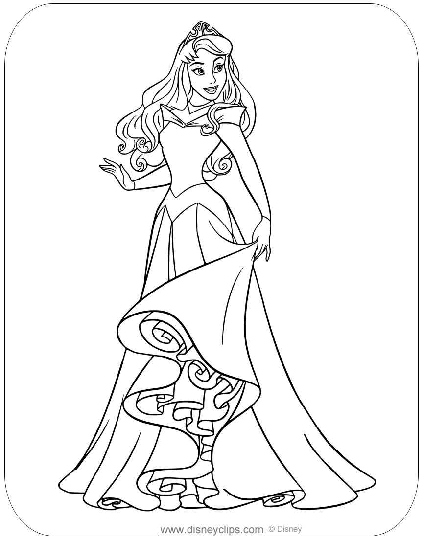 Sleeping beauty coloring pages