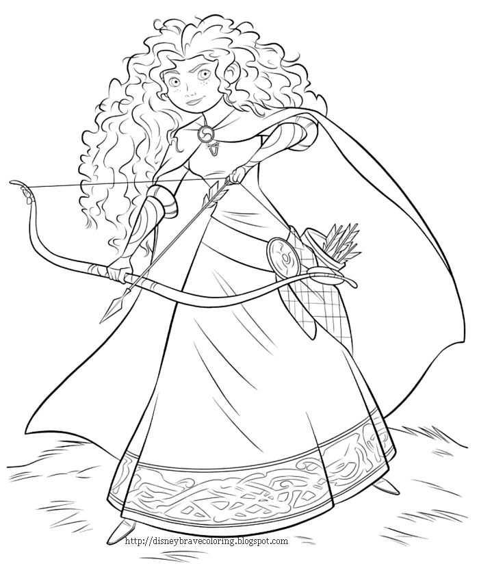 Disney pixar brave merida coloring brave coloring pages