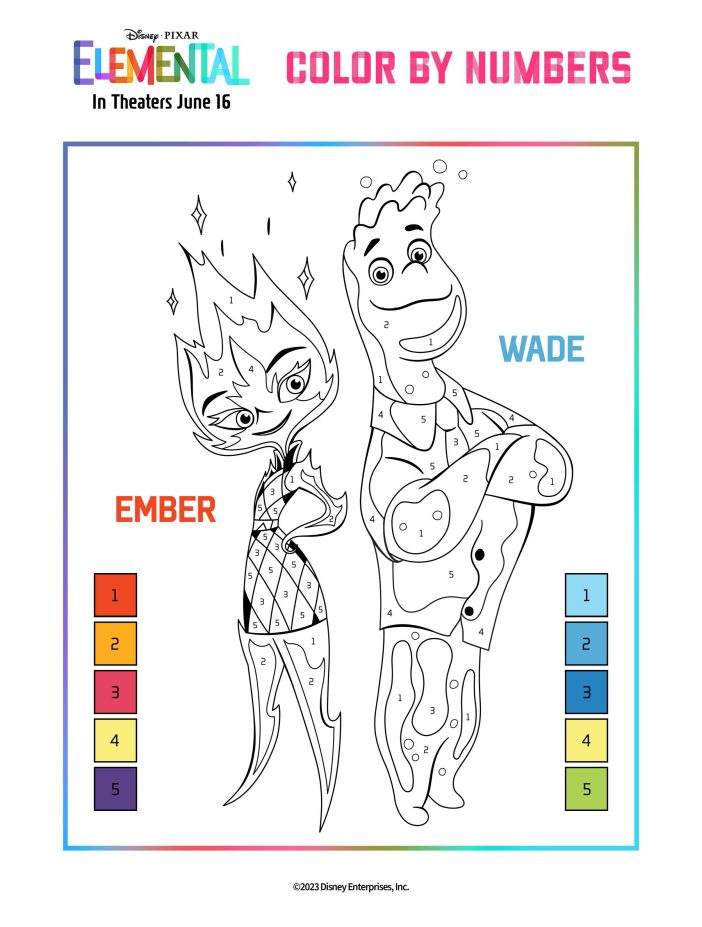 Elemental coloring pages and activity sheets