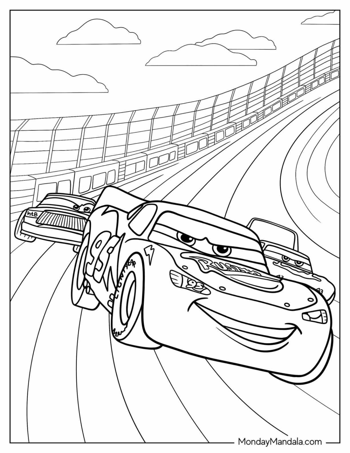 Disney cars coloring pages free pdf printables