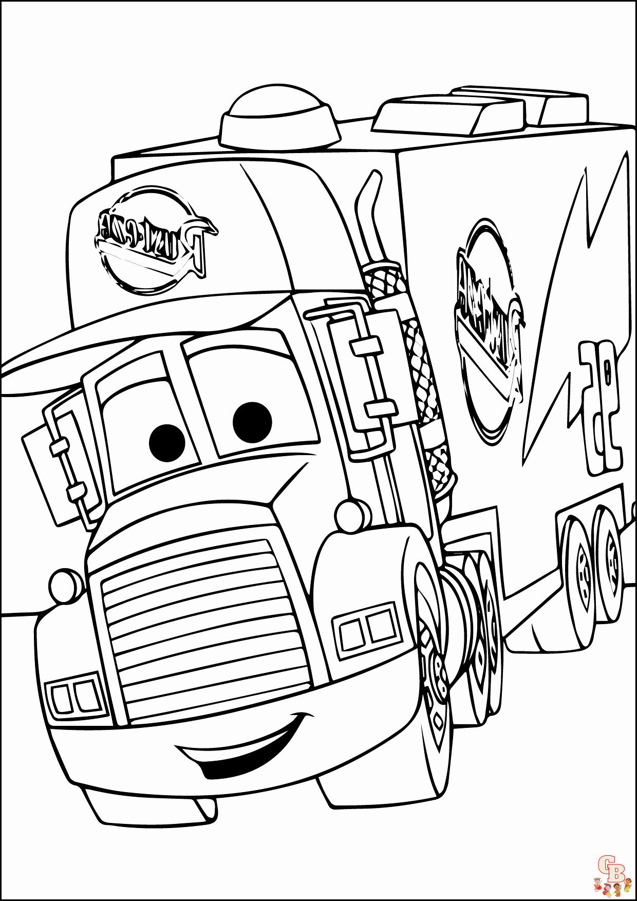 Disney cars coloring pages printable