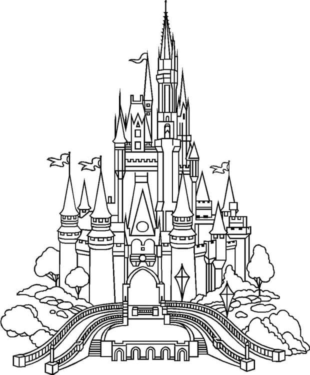 Castle coloring pages images free printable castle coloring page disney coloring pages disney castle drawing