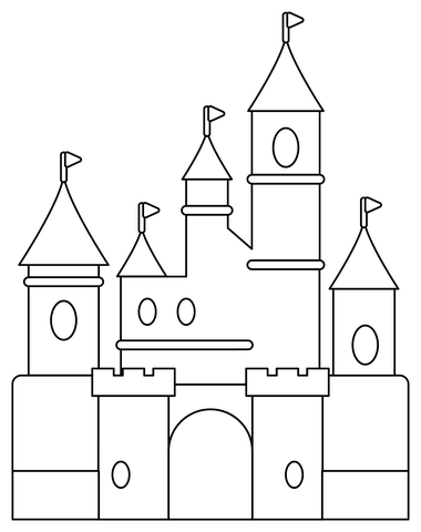 Disney castle coloring page free printable coloring pages