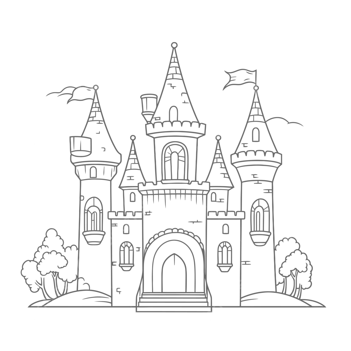 Free castle coloring pages download free coloring pages of castle outline sketch drawing vector wing drawing castle drawing ring drawing png and vector with transparent background for free download